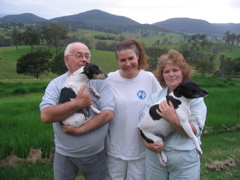 Our Cobargo Hosts Athol and Charlene (and Family) with Karen